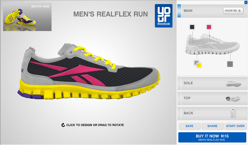 reebok customizable shoes