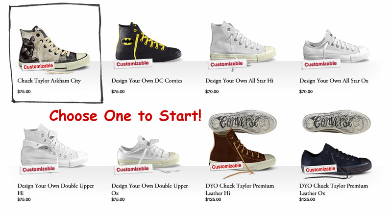 all types of converse shoes