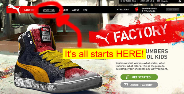 customize puma shoes online