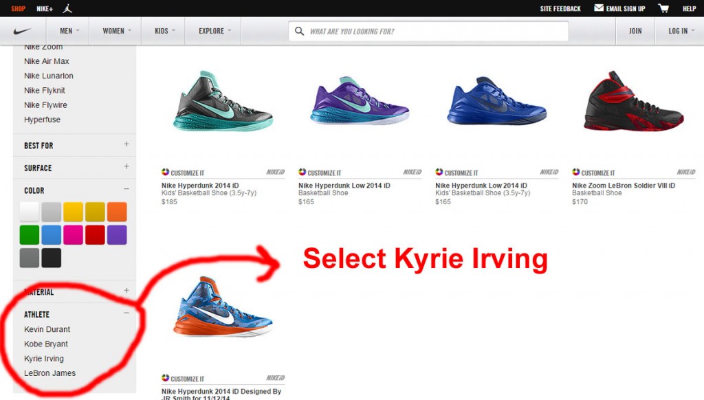 kyrie customizable shoes